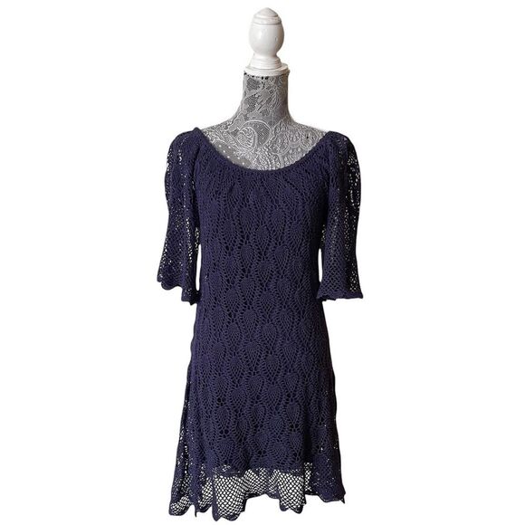 Vintage Y2K Betsey Johnson Crochet Dress Size Small - Picture 1 of 8